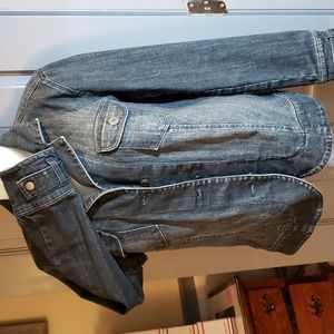 Talbots stretch denim jacket 14